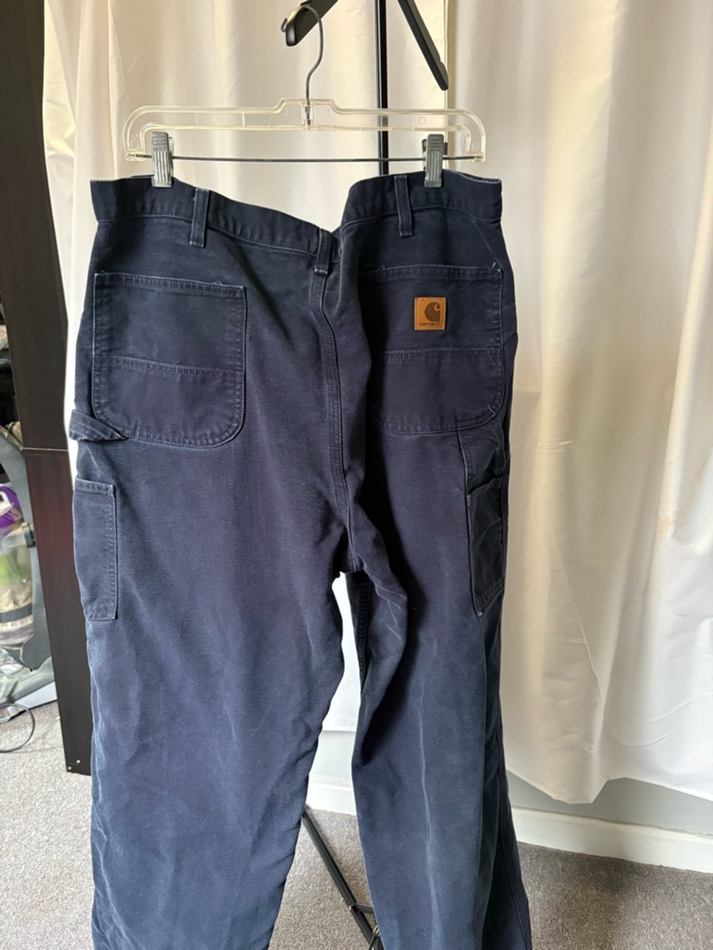 Carhartt Men's Dark Navy Cargo Work Pants - Picture 2 of 5